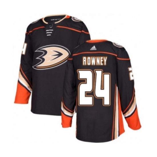 Men's Adidas Anaheim Ducks #24 Carter Rowney Premier Black Home NHL Jersey - Ujersey