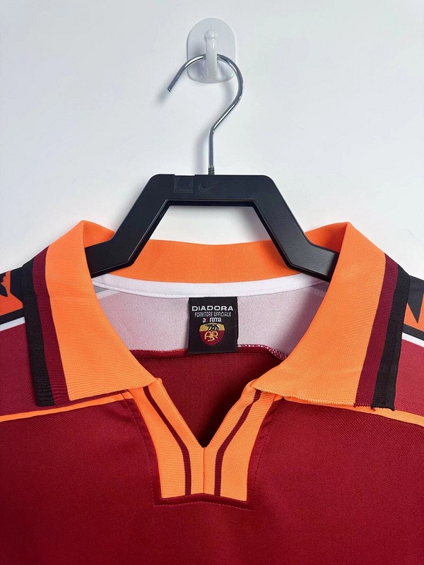 Roma Retro Soccer Jersey Home Long Sleeve Custom Shirt 1998/99 - ujerseystore