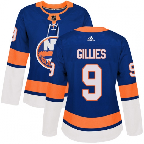 Women's Adidas New York Islanders #9 Clark Gillies Premier Royal Blue Home NHL Jersey - Ujersey