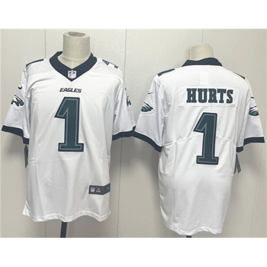 Men's Philadelphia Eagles #1 Jalen Hurts White 2024 New Vapor Untouchable Limited Football Stitched Jersey - Ujersey
