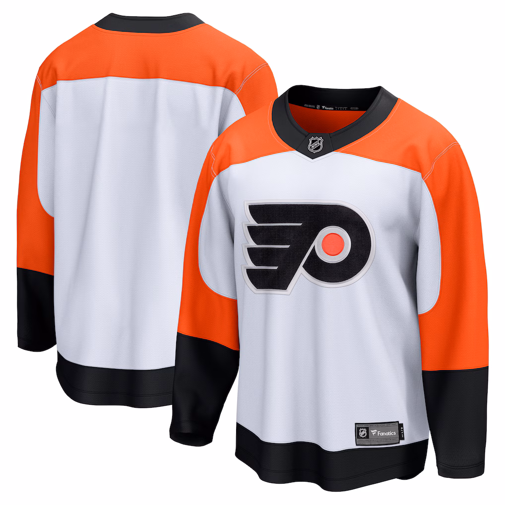 Men's Philadelphia Flyers Fanatics White Away Breakaway Jersey - ujerseystore