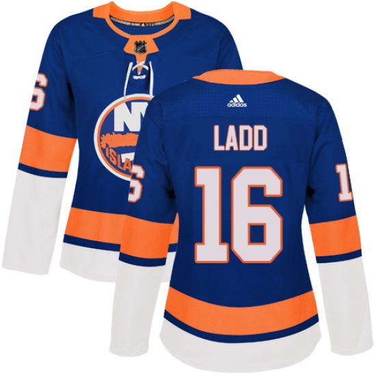 Women's Adidas New York Islanders #16 Andrew Ladd Premier Royal Blue Home NHL Jersey - Ujersey