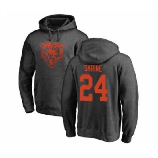 Football Chicago Bears #24 Buster Skrine Ash One Color Pullover Hoodie - Ujersey
