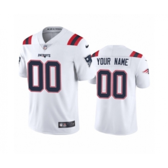 New England Patriots Custom White 2020 Vapor Limited Jersey - Ujersey