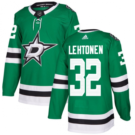Men's Adidas Dallas Stars #32 Kari Lehtonen Authentic Green Home NHL Jersey - Ujersey