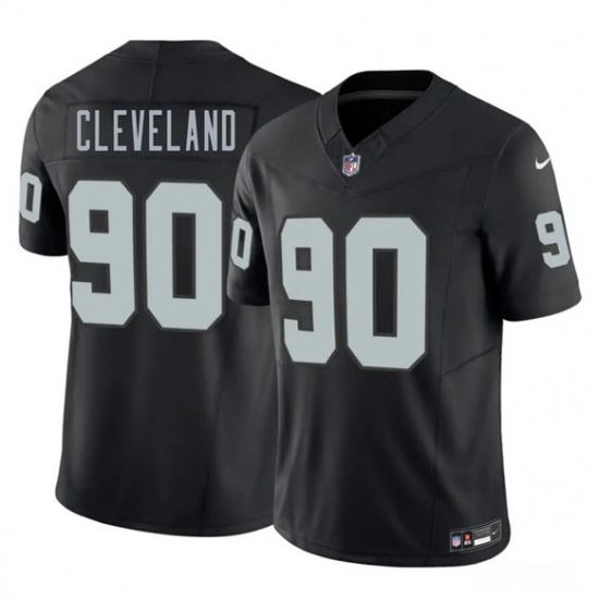 Men's Las Vegas Raiders #90 Brandon Cleveland Black 2026 F.U.S.E. Vapor Untouchable Limited Football Stitched Jersey - Ujersey