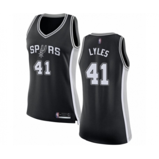 Women's San Antonio Spurs #41 Trey Lyles Swingman Black Basketball Jersey - Icon Edition - Ujersey
