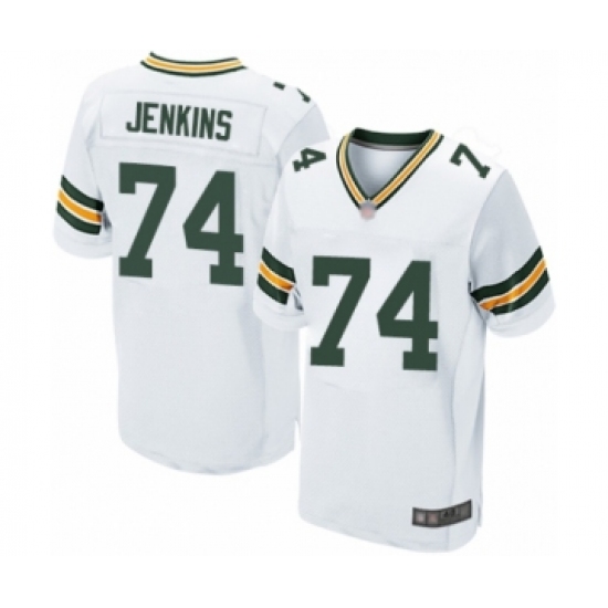 Men's Green Bay Packers #74 Elgton Jenkins Elite White Football Jersey - Ujersey