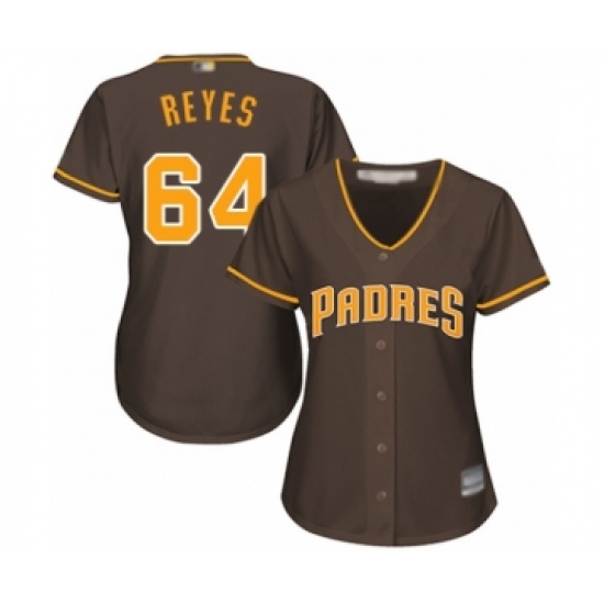 Women's San Diego Padres #64 Gerardo Reyes Authentic Brown Alternate Cool Base Baseball Player Jersey - Ujersey