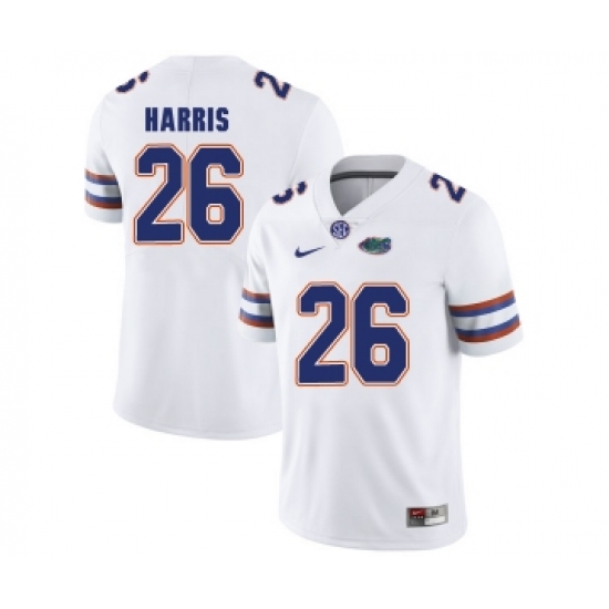 Florida Gators 26 Marcell Harris White College Football Jersey - Ujersey