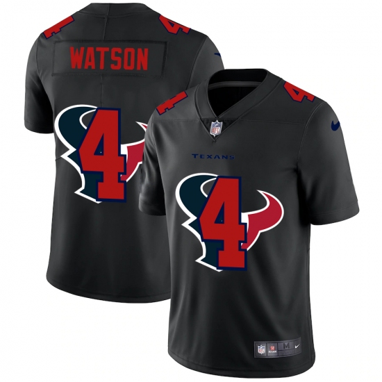 Men's Houston Texans #4 Deshaun Watson Black Nike Black Shadow Edition Limited Jersey - Ujersey