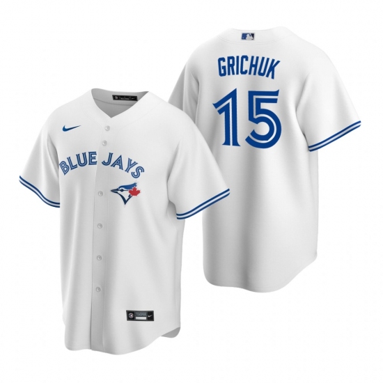 Men's Nike Toronto Blue Jays #15 Randal Grichuk White Home Stitched Baseball Jersey - Ujersey