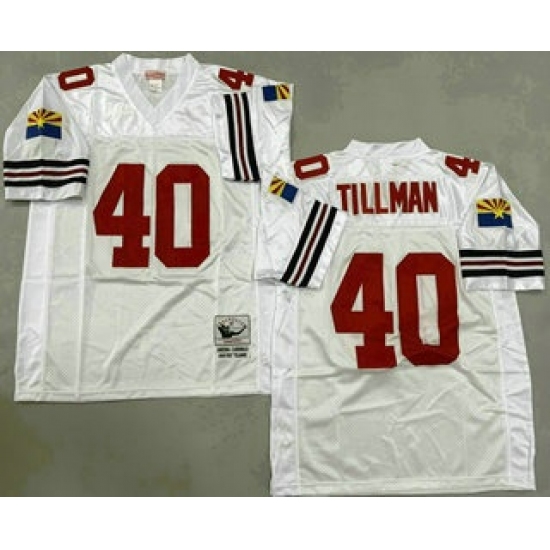 Men's Arizona Cardinals #40 Pat Tillman White Throwback Jersey - Ujersey