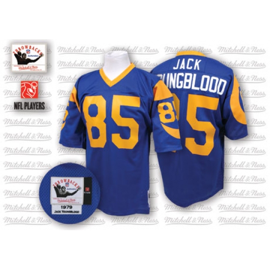 Mitchell and Ness Los Angeles Rams #85 Jack Youngblood Authentic 1979 Blue Throwback NFL Jersey - Ujersey