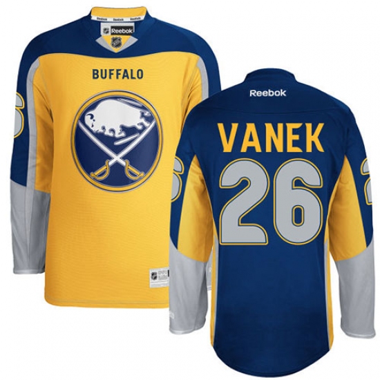 Men's Reebok Buffalo Sabres #26 Thomas Vanek Authentic Gold New Third NHL Jersey - Ujersey