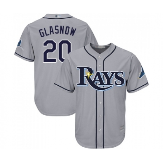 Men's Tampa Bay Rays #20 Tyler Glasnow Replica Grey Road Cool Base Baseball Jersey - Ujersey