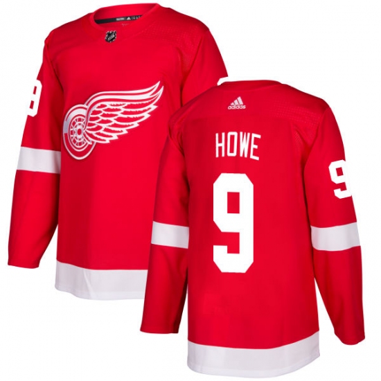 Youth Adidas Detroit Red Wings #9 Gordie Howe Premier Red Home NHL Jersey - Ujersey