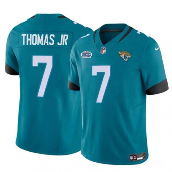 Men's Jacksonville Jaguars #7 Brian Thomas Jr Teal 2024 Draft Vapor Untouchable Limited Stitched Jersey - Ujersey
