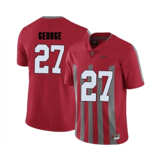 Ohio State Buckeyes 27 Eddie George Red Elite College Football Jersey - Ujersey