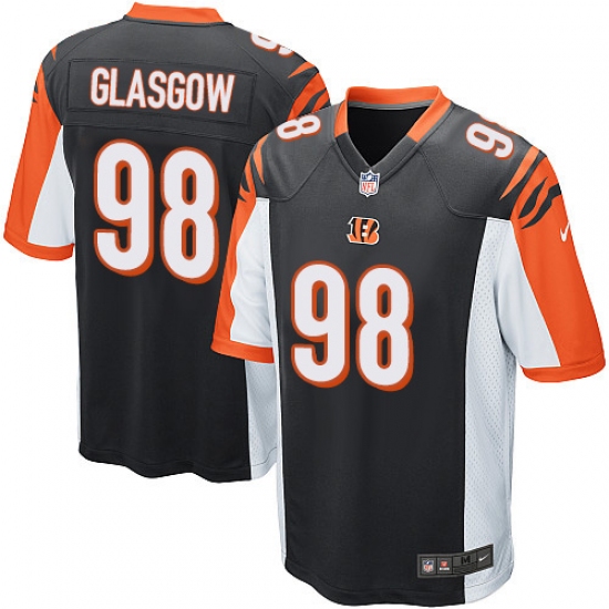 Men's Nike Cincinnati Bengals #98 Ryan Glasgow Game Black Team Color NFL Jersey - Ujersey