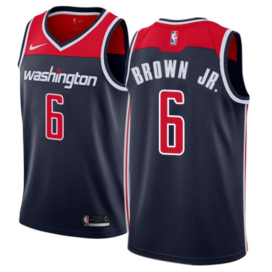 Youth Nike Washington Wizards #6 Troy Brown Jr. Swingman Navy Blue NBA Jersey Statement Edition - Ujersey