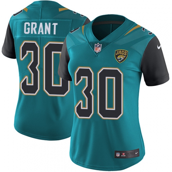 Women's Nike Jacksonville Jaguars #30 Corey Grant Teal Green Team Color Vapor Untouchable Elite Player NFL Jersey - Ujersey