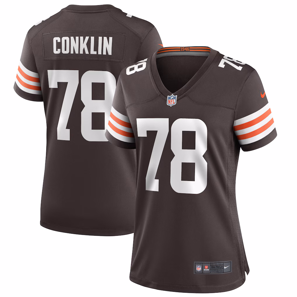 Women's Cleveland Browns Jack Conklin Nike Brown Player Game Jersey - Vujersey Los Angeles Rams