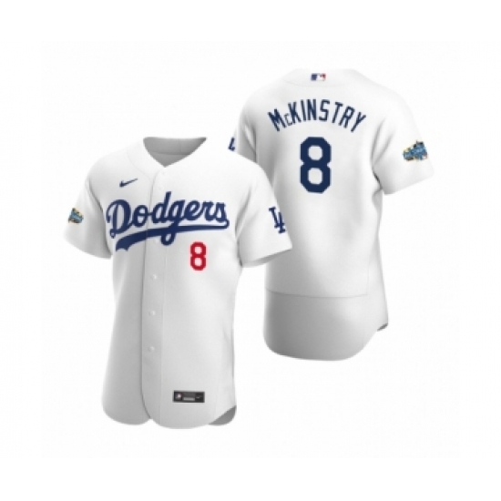 Men's Los Angeles Dodgers #8 Zach McKinstry Nike White Authentic Home Jersey - Ujersey