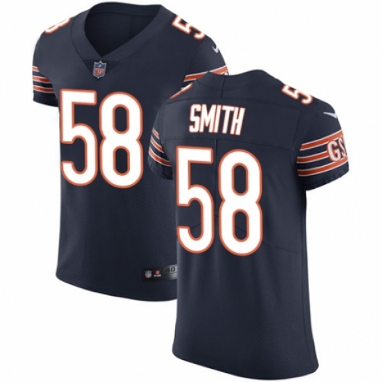 Men's Nike Chicago Bears #58 Roquan Smith Navy Blue Team Color Vapor Untouchable Elite Player NFL Jersey - Ujersey