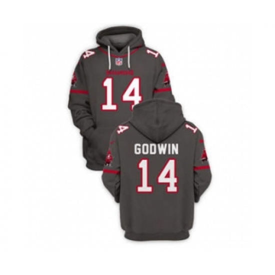 Men's Tampa Bay Buccaneers #14 Chris Godwin 2021 Gray Pullover Football Hoodie - Ujersey NHL