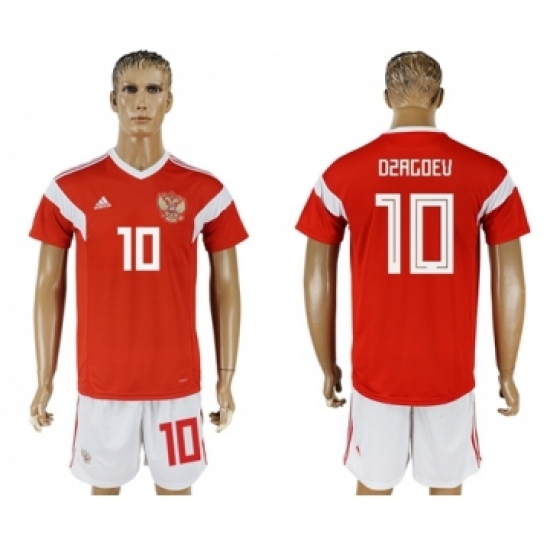 Russia #10 Dzagoev Home Soccer Country Jersey