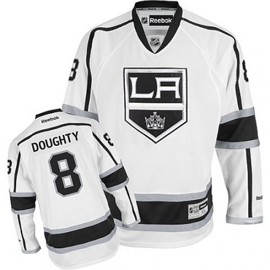 Women's Reebok Los Angeles Kings #8 Drew Doughty Authentic White Away NHL Jersey - Ujersey