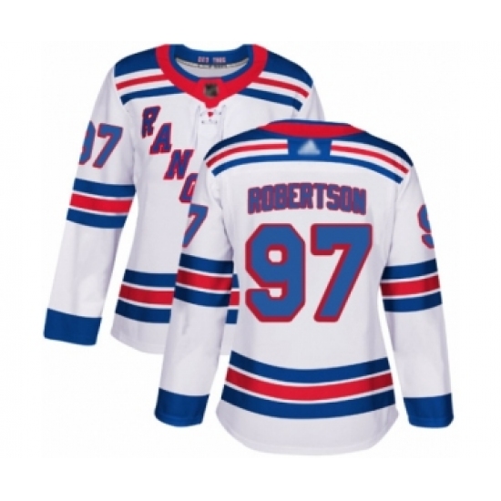 Women's New York Rangers #97 Matthew Robertson Authentic White Away Hockey Jersey - Ujersey
