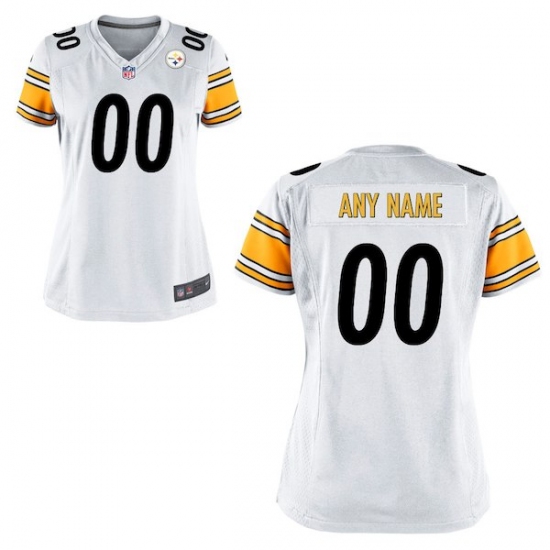 Women's Pittsburgh Steelers Nike White Custom Game Jersey - Ujersey