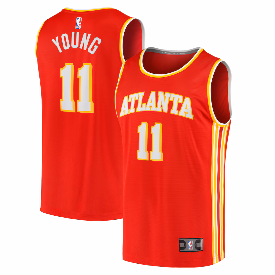 Men's Atlanta Hawks Trae Young Fanatics Red Fast Break Replica Jersey - Icon Edition - Ujersey NHL