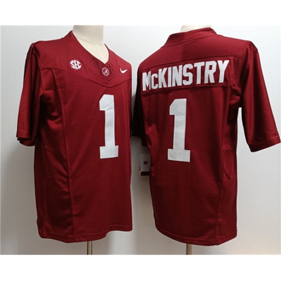 Men's Alabama Crimson Tide #1 Kool-Aid McKinstry Red 2023 F.U.S.E. Stitched Football Jersey - Ujersey