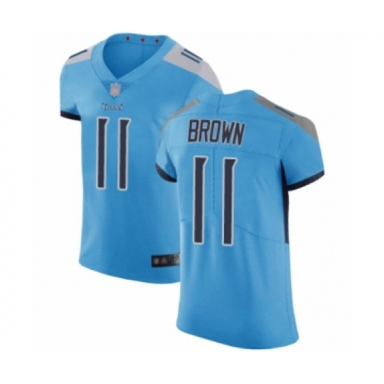 Men's Tennessee Titans #11 A.J. Brown Light Blue Alternate Vapor Untouchable Elite Player Football Jersey - Ujersey