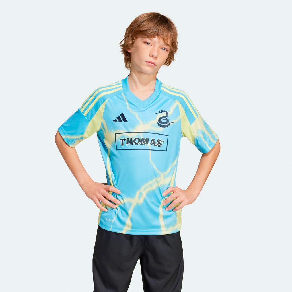 Youth Philadelphia Union adidas Blue 2025 The Voltage Kit Replica Jersey - Ujersey
