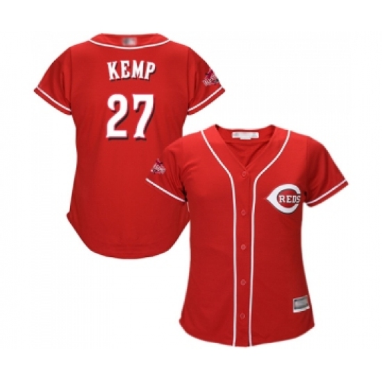 Women's Cincinnati Reds #27 Matt Kemp Replica Red Alternate Cool Base Baseball Jersey - Ujersey