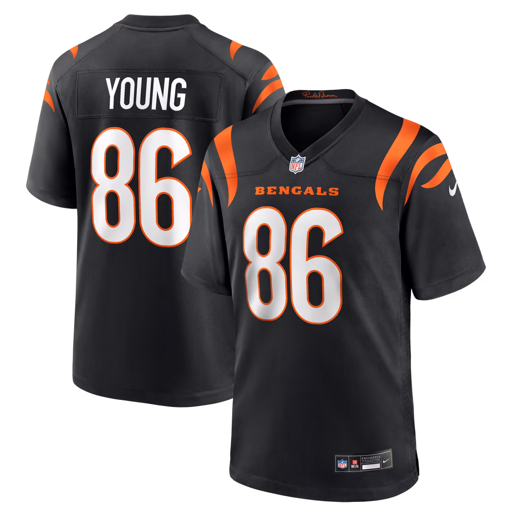 Men's Cincinnati Bengals Colbie Young Nike Black Team Game Jersey