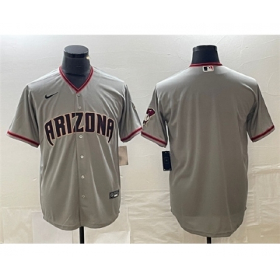 Men's Arizona Diamondbacks Blank Gray Cool Base Stitched Baseball Jersey - Ujersey