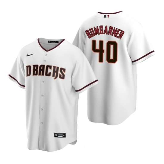 Men's Nike Arizona Diamondbacks #40 Madison Bumgarner White Home Stitched Baseball Jersey - Ujersey