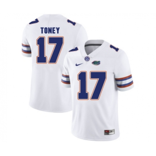 Florida Gators 17 Kadarius Toney White College Football Jersey - Ujersey