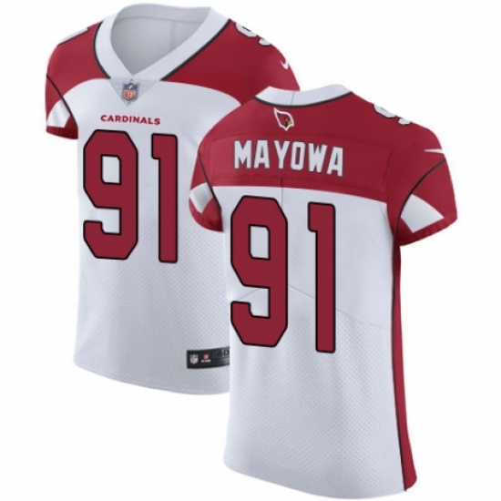 Men's Nike Arizona Cardinals #91 Benson Mayowa White Vapor Untouchable Elite Player NFL Jersey - Ujersey