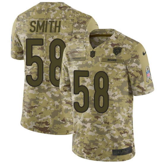 Men's Nike Chicago Bears #58 Roquan Smith Limited Camo 2018 Salute to Service NFL Jersey - Ujersey