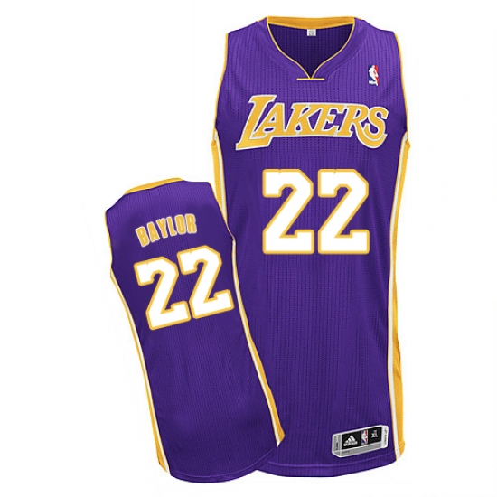 Men's Adidas Los Angeles Lakers #22 Elgin Baylor Authentic Purple Road NBA Jersey - Ujersey