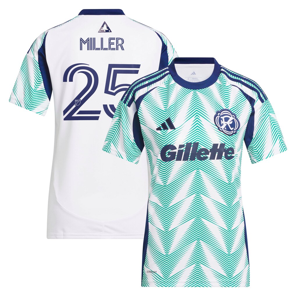 Women's New England Revolution Peyton Miller adidas White 2025 Eastern White Pine X Flag of New England Replica Jersey - Ujersey