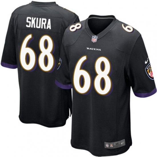 Men's Nike Baltimore Ravens #68 Matt Skura Game Black Alternate NFL Jersey - Ujersey
