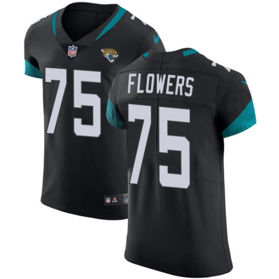 Men's Nike Jacksonville Jaguars #75 Ereck Flowers Black Team Color Vapor Untouchable Elite Player NFL Jersey - Ujersey