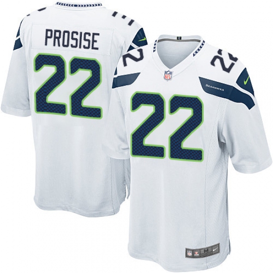 Men's Nike Seattle Seahawks #22 C. J. Prosise Game White NFL Jersey - Ujersey